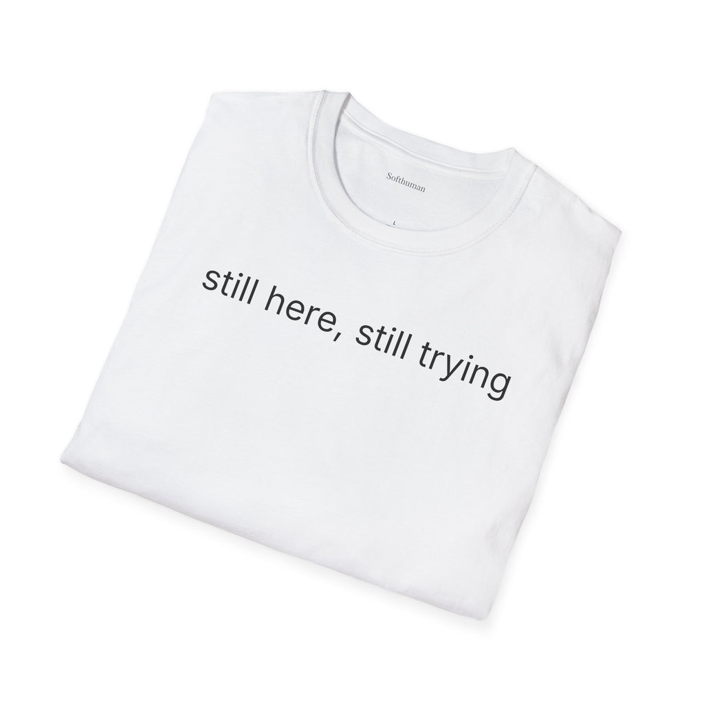 Copy of Keep Going T-Shirt — Minimalist 'keep going' Front, 'Softhuman' Back Motivational Tee