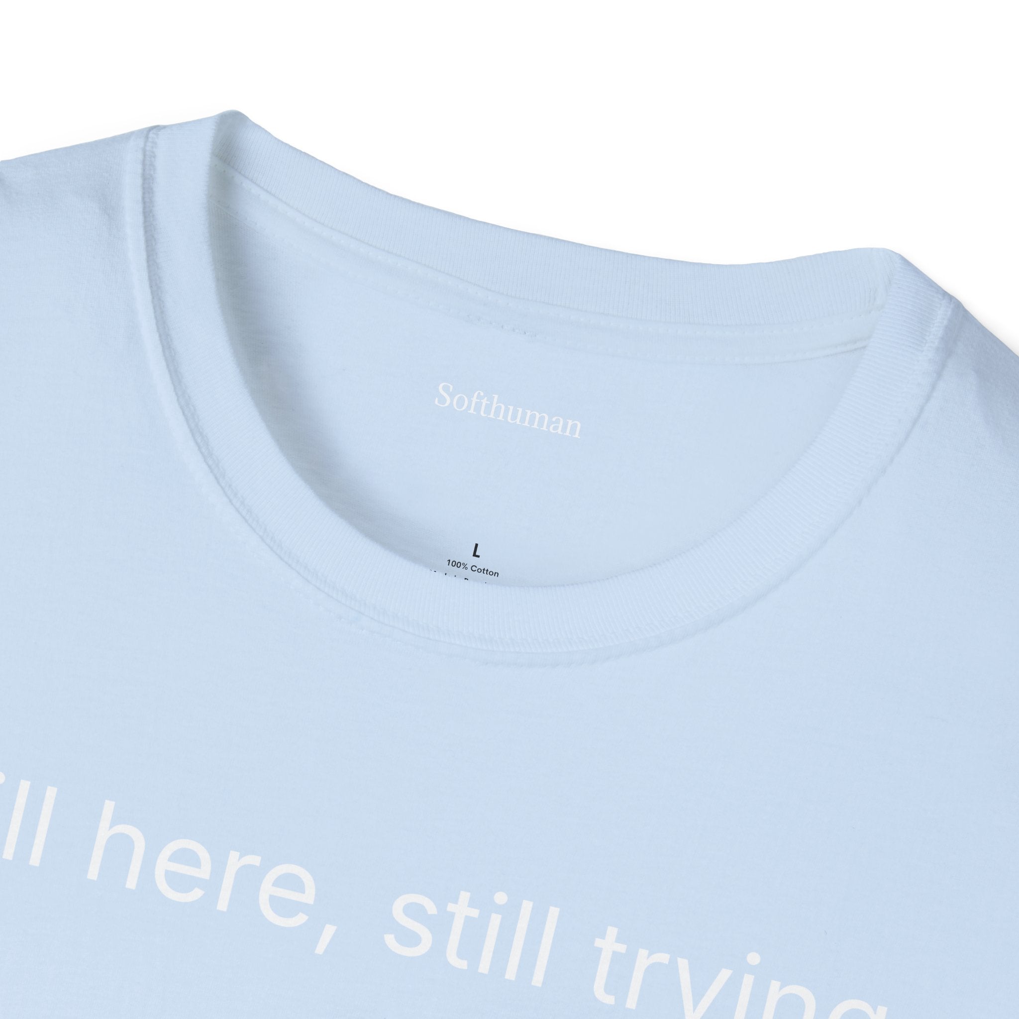 Copy of Keep Going T-Shirt — Minimalist 'keep going' Front, 'Softhuman' Back Motivational Tee