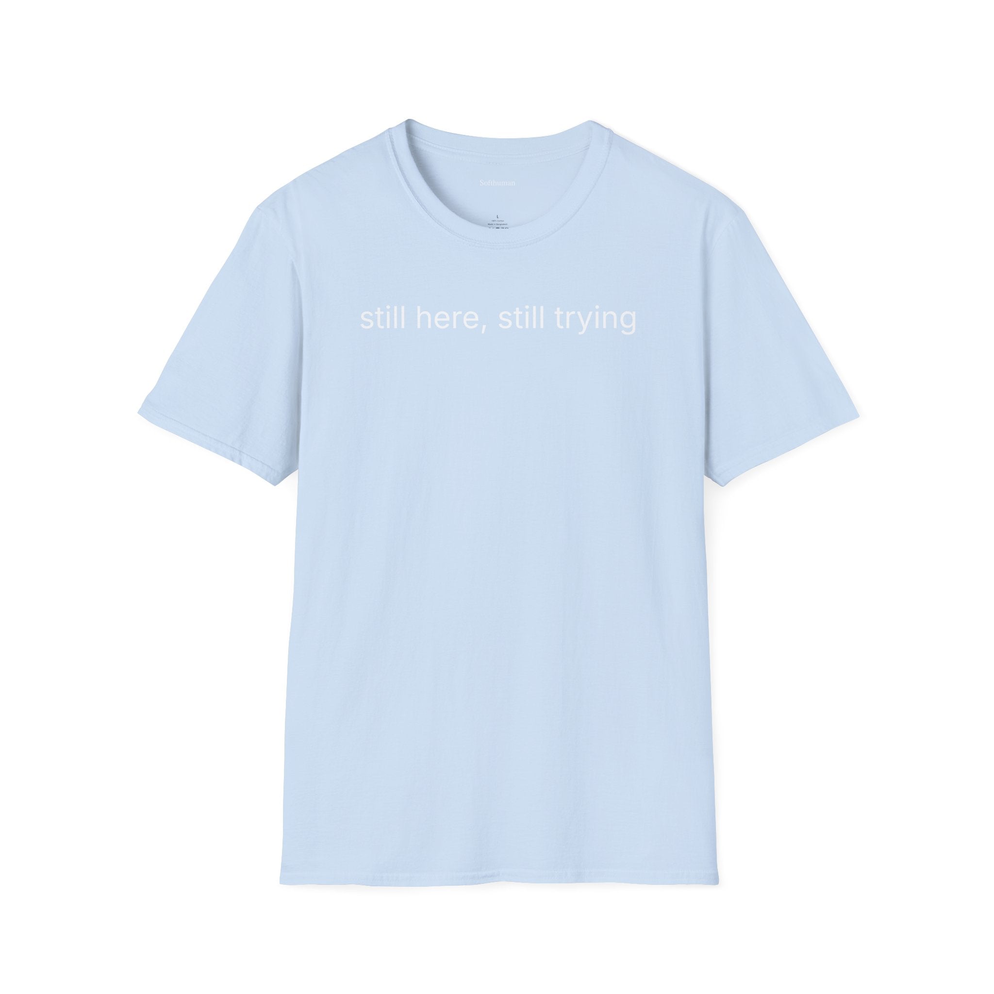 Copy of Keep Going T-Shirt — Minimalist 'keep going' Front, 'Softhuman' Back Motivational Tee