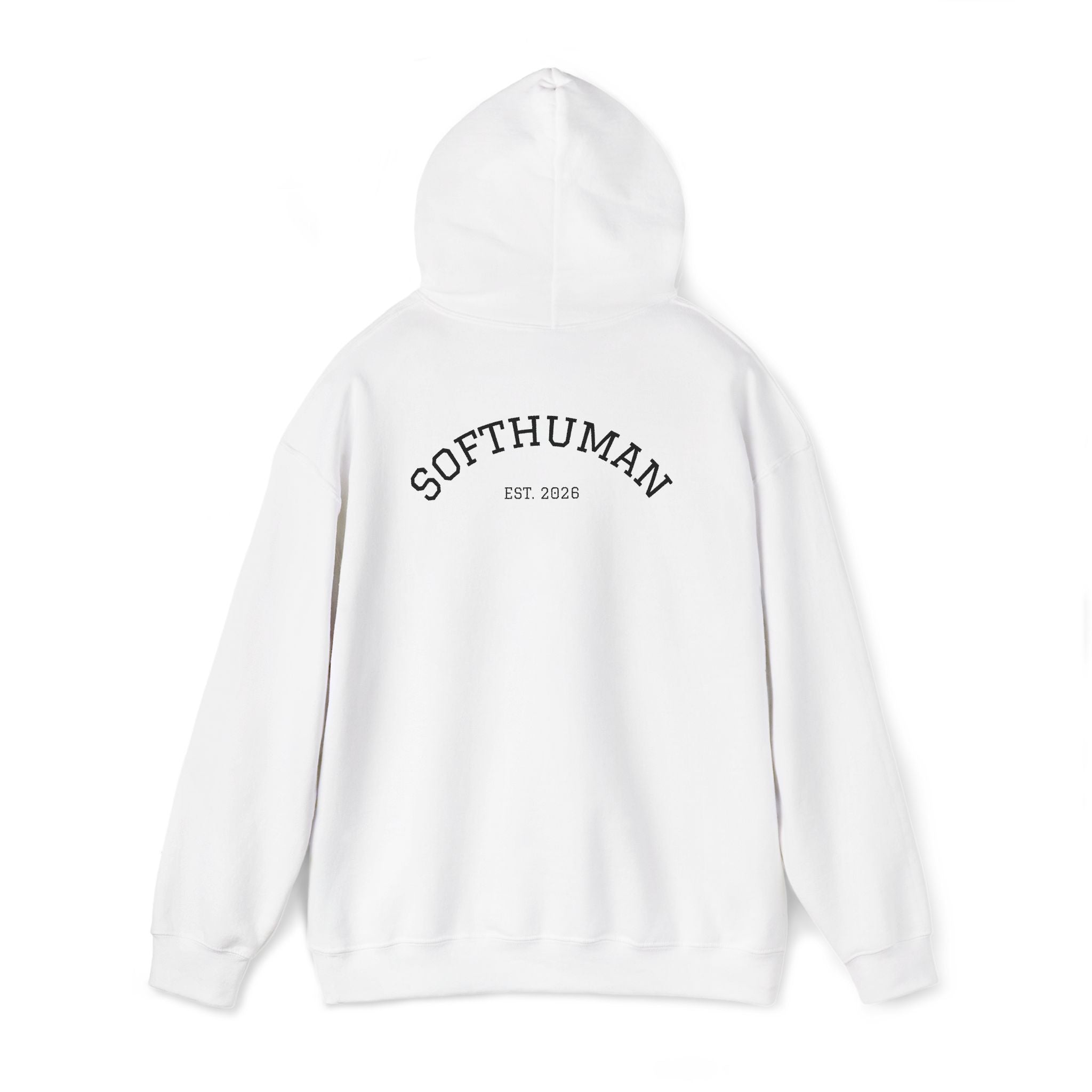 Copy of Inspirational White Hoodie — "You don't have to be perfect" Softiman Back Print