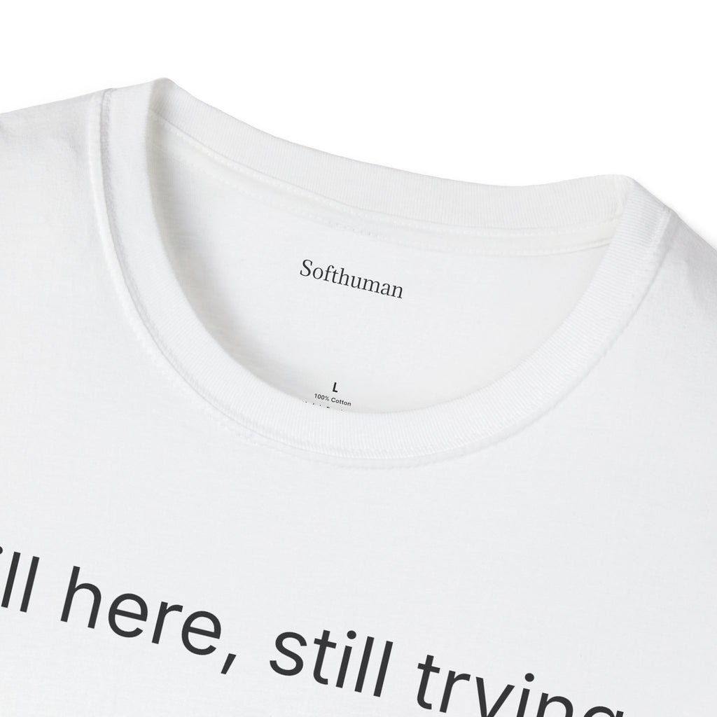 Copy of Keep Going T-Shirt — Minimalist 'keep going' Front, 'Softhuman' Back Motivational Tee